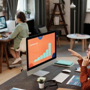 woman working in an office